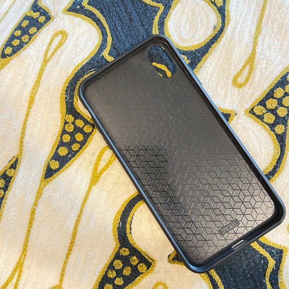 iPhone XS Max Case Blue Peacock Feather Print Cover NEW - Picture 4 of 4